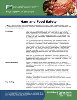 Ham and Food Safety