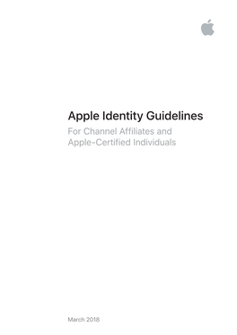 Apple Identity Guidelines for Channel Affiliates and Apple-Certiﬁed Individuals