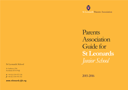 Parents Association Guide for St Leonards Junior School