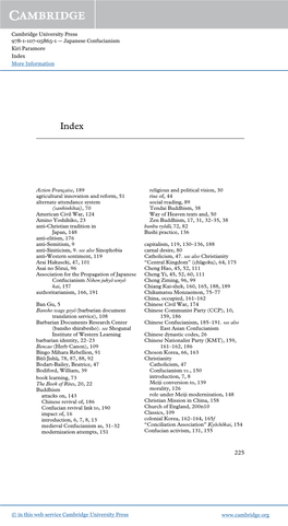 Japanese Confucianism Kiri Paramore Index More Information