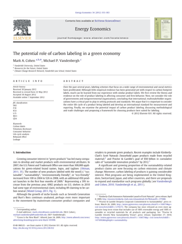 The Potential Role of Carbon Labeling in a Green Economy