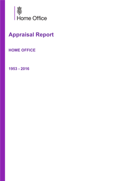 Home Office Appraisal Report 1953-2016