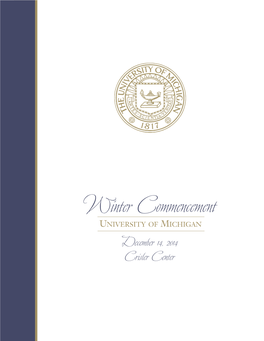 2014 Winter Commencement Program