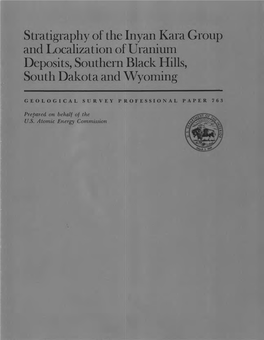 Stratigraphy of Inyan Kara Group and Localization of Uranium Deposits