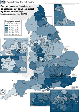 Percentage Achieving a Good Level of Development by Local Authority