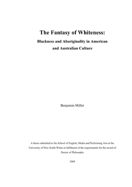 The Fantasy of Whiteness: Blackness and Aboriginality in American and Australian Culture