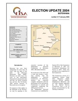 Election Update 2004 Botswana