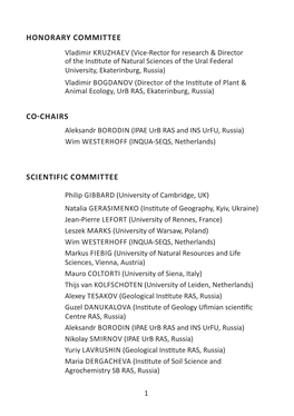 Honorary Committee Scientific Committee Co-Chairs