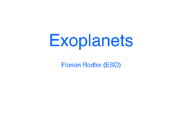 Florian Rodler (ESO) Introduction