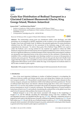 Grain Size Distribution of Bedload Transport in a Glaciated Catchment (Baranowski Glacier, King George Island, Western Antarctica)