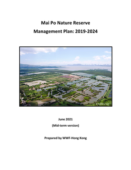 Mai Po Nature Reserve Management Plan: 2019-2024
