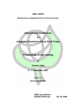 International Conference Integrated Control in Citrus Fruit Crops