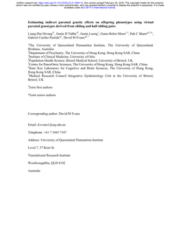 Estimating Indirect Parental Genetic Effects on Offspring Phenotypes Using Virtual Parental Genotypes Derived from Sibling and Half Sibling Pairs