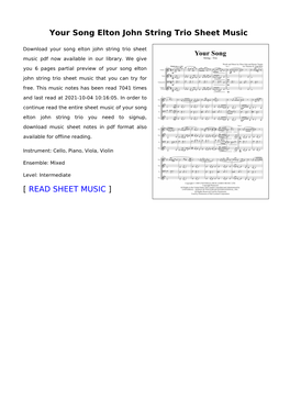 Your-Song-Elton-John-String-Trio.Pdf