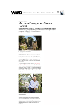 Massimo Ferragamo's Tuscan Hamlet