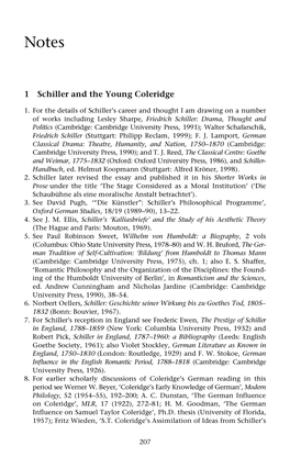 1 Schiller and the Young Coleridge