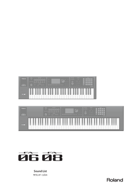 FA-06 and FA-08 Sound List