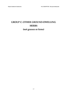 GROUP C: OTHER GROUND-DWELLING HERBS (Not Grasses Or Ferns)