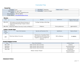 Curriculum Vitae