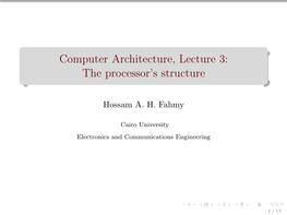 The Processor's Structure