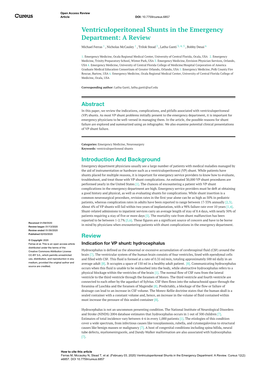 Ventriculoperitoneal Shunts in the Emergency Department: a Review