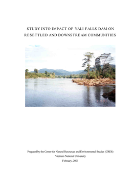 Study Into Impact of Yali Falls Dam on Resettled and Downstream Communities