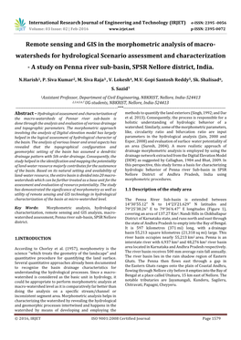 Remote Sensing and GIS in the Morphometric Analysis Of