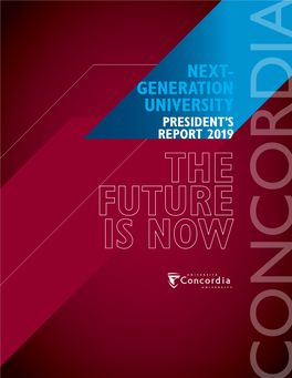 Next- Generation University President’S Report 2019