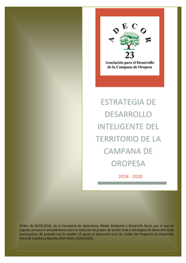 Estrategia De Desarrollo Inteligente Del Territorio