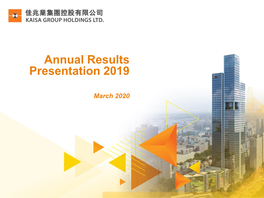 Annual Results Presentation 2019