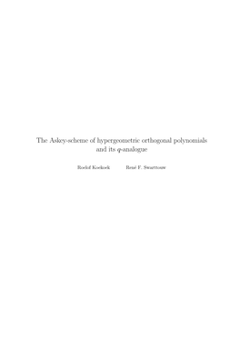 The Askey-Scheme of Hypergeometric Orthogonal Polynomials and Its Q-Analogue