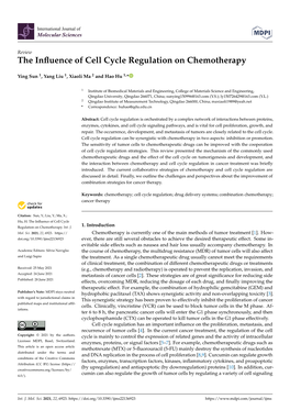 The Influence of Cell Cycle Regulation on Chemotherapy