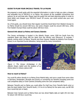 Right) and the Location of La Palma Island in Canary (Above Left