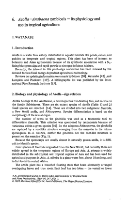 Azolla-Anabaena Symbiosis : Its Physiology and Use in Tropical