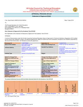 All India Council for Technical Education (A Statutory Body Under Ministry of HRD, Govt