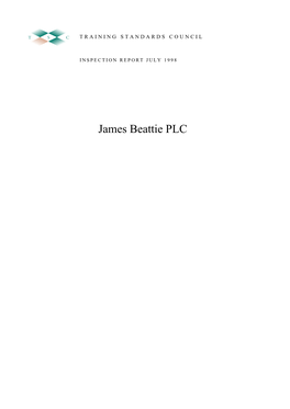 James Beattie PLC INSPECTION REPORT: JAMES BEATTIE PLC JULY 1998