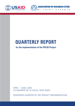 QUARTERLY REPORT for the Implementation of the PULSE Project