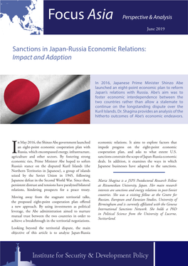 Sanctions in Japan-Russia Economic Relations: Impact and Adaption