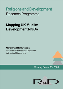 Mapping UK Muslim Development Ngos