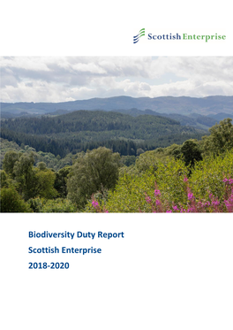 Biodiversity Duty Report Scottish Enterprise 2018-2020