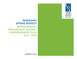 Spring Branch Management District Comprehensive Plan 2015 - 2030