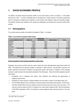 1. Socio-Economic Profile