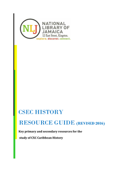 CSEC History Resource Guide