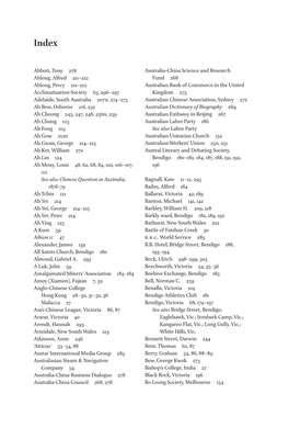 Abbott, Tony 278 Ablong, Alfred 211–212 Ablong, Percy 211–212