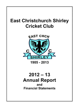 13 Annual Report and Financial Statements