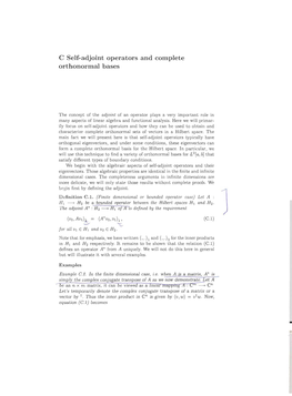 C Self-Adjoint Operators and Complete Orthonormal Bases