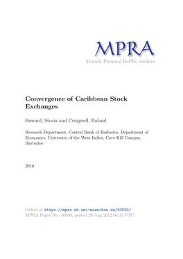 The Determinants of Realised Volatility on Caribbean Stock Exchanges