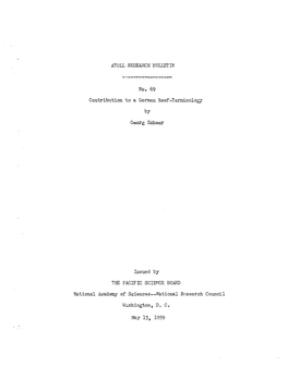 May 15, 1959 Contribution to a German Reef-Terminology by Georg Scheer-1