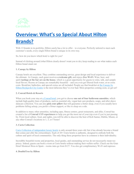 Overview: What's So Special About Hilton Brands?