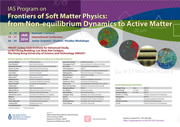 IAS Program on Frontiers of Soft Matter Physics: from Non-Equilibrium Dynamics to Active Matter